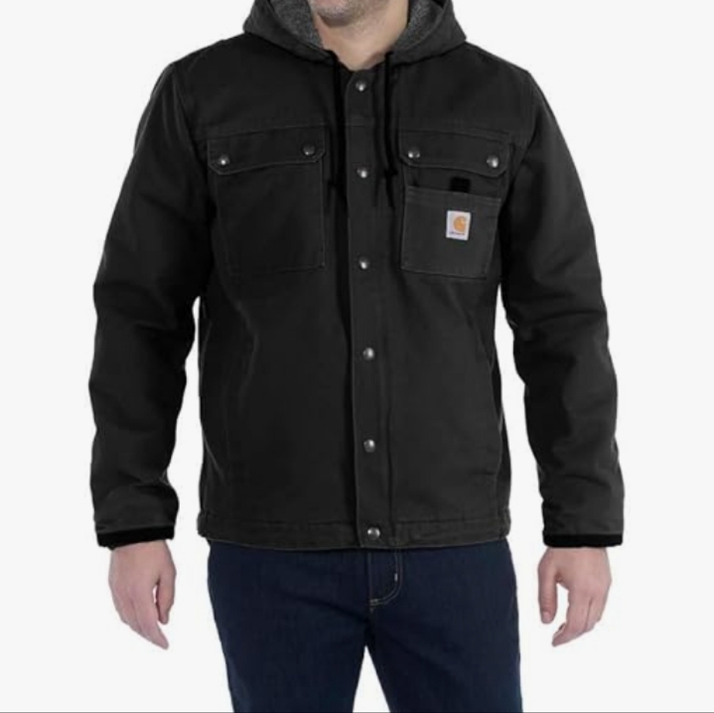 Carhartt Men's Black Hooded Jacket